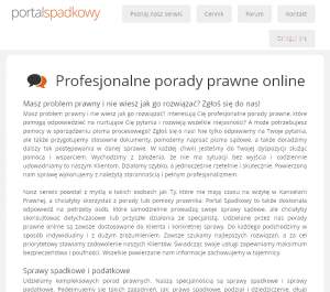 Porady prawne online - Portal spadkowy - portalspadkowy.pl
