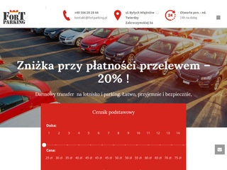 Parking przy lotnisku Modlin - fortparking.pl