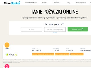 Szybka pożyczka online - morebanker.pl