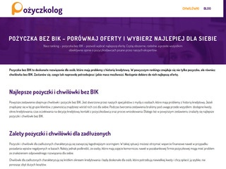 Pożyczki bez BIK - pozyczkolog.pl