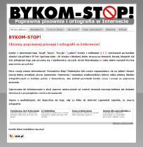 BYKOM-STOP - Poprawna pisownia i ortografia w Internecie