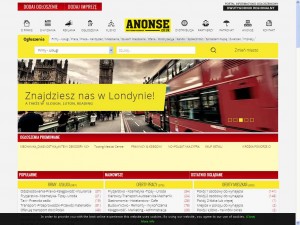 Anonse.CO.UK - Portal ogłoszeniowy w Wielkiej Brytanii