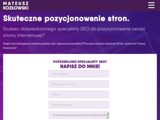 Pozycjonowanie | mateusz-kozlowski.pl