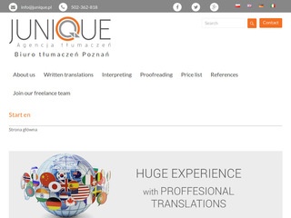 Junique biuro tłumaczeń, tłumaczenia ustne, tłumaczenia pisemne