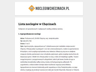 Noclegi w Chęcinach - noclegiwchecinach.pl