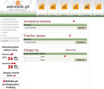 Adresik.pl - rejestracja domen